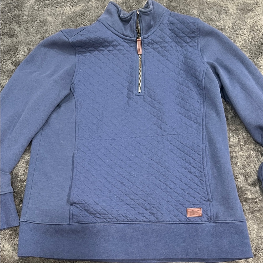 Women’s LLBean Blue Half-Zip Sweater